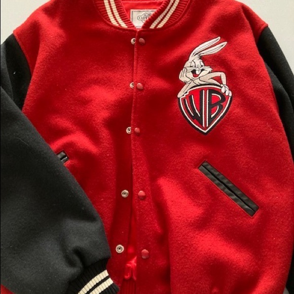 Warner Bros. Red/Black Embroidered Bugs Bunny Mens XL - Picture 1 of 1